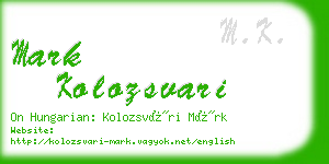 mark kolozsvari business card